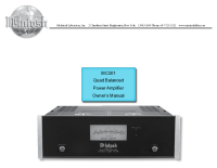 McIntosh MC-301 - Owners manual 